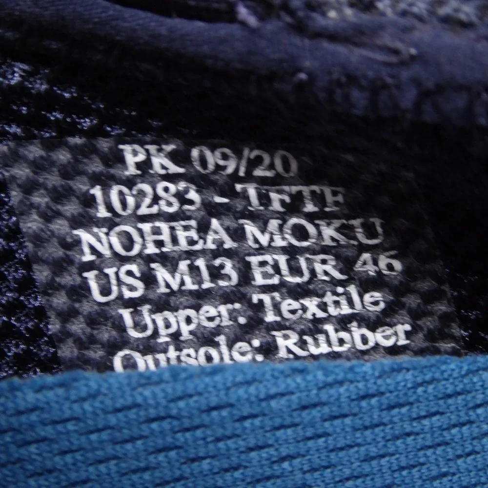 OluKai Mens Nohea Moku Boat Shoes Blue Mesh Lace Up 13